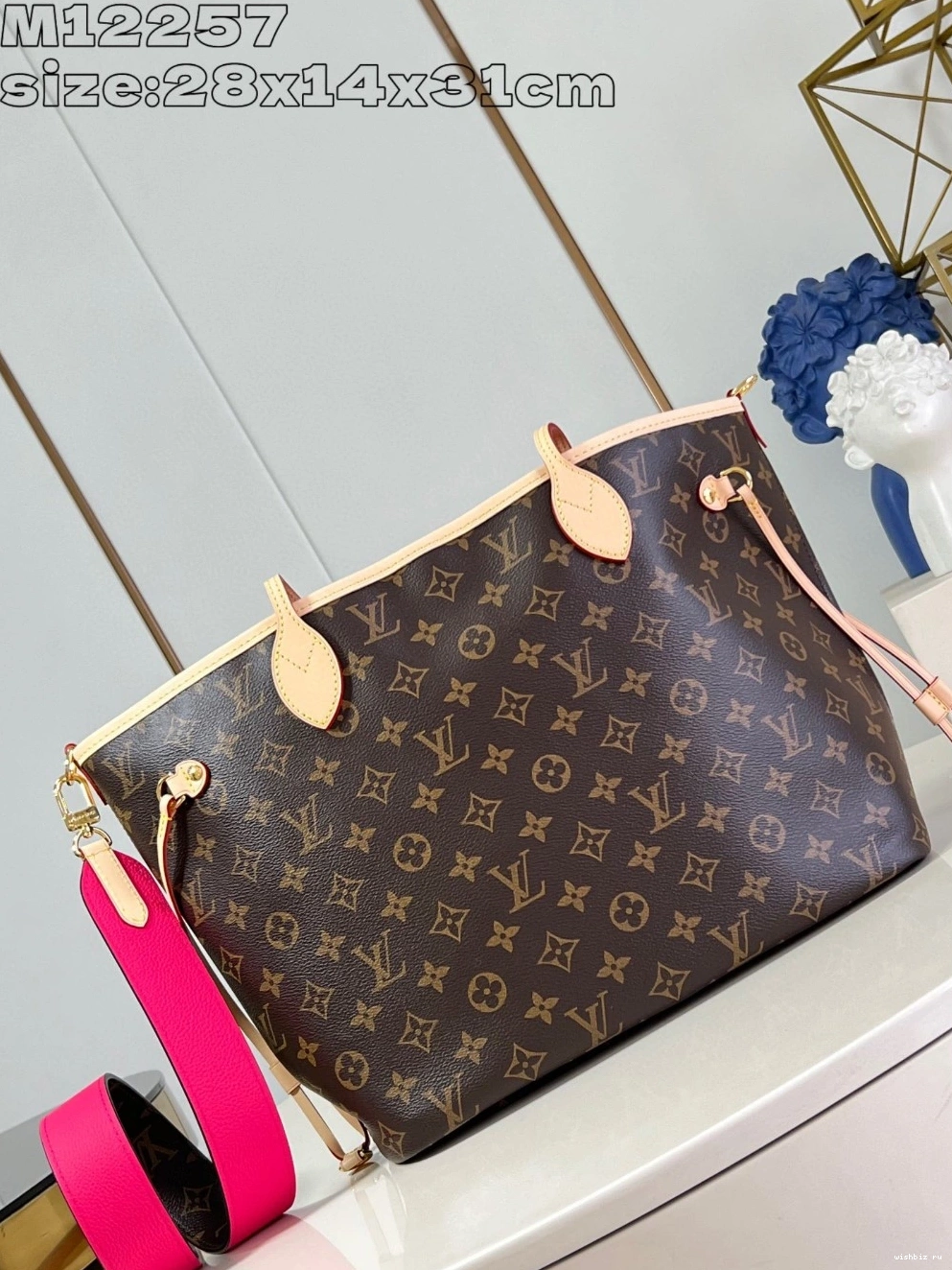 WIS Bandoulière Inside Louis MM-31*28*14cm Vuitton Out Neverfull 0710